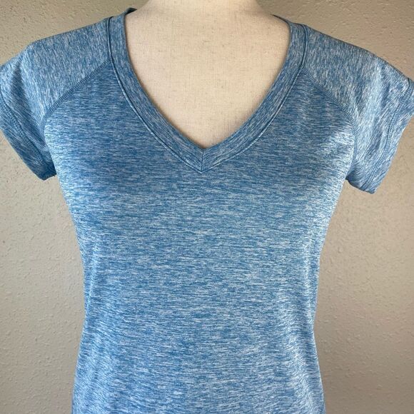 NWOT Ideology Blue V-Neck T-Shirt Size XS - Picture 2 of 6
